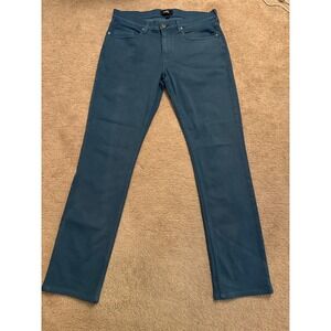 PAIGE Teal Jeans Stretch Straight Slim Fit Size 31 EUC